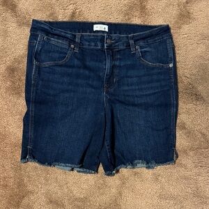 Maurices Dark Blue Denim Bermuda Shorts